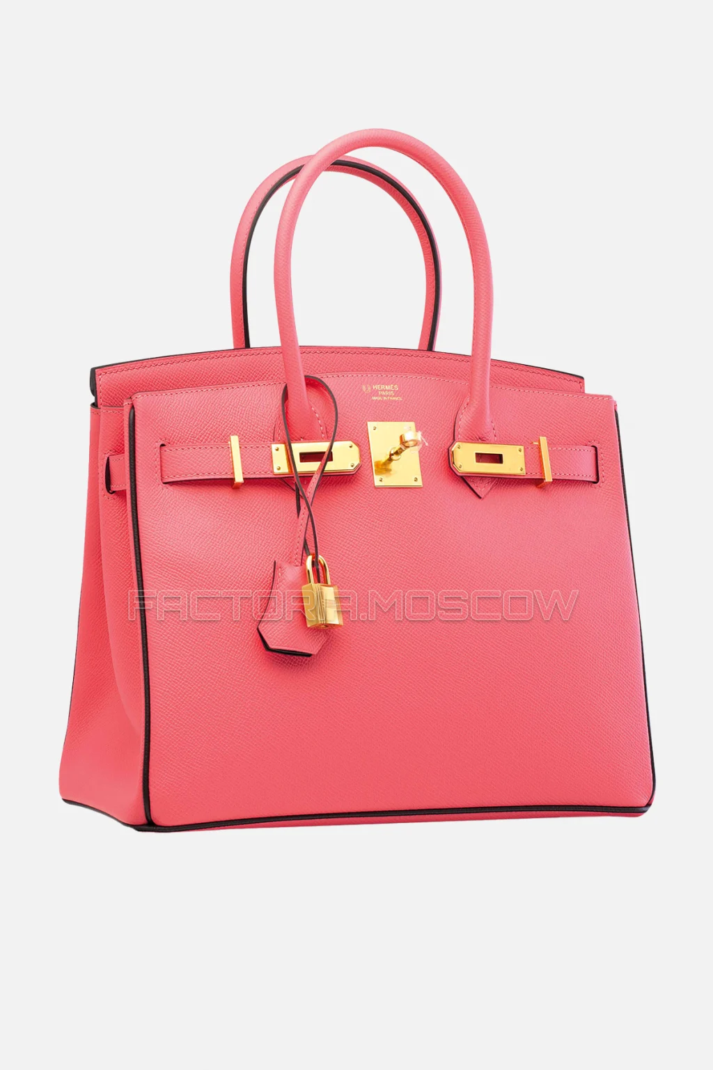 Hermes Birkin 30 Rose Azalee/Black Epsom GHW