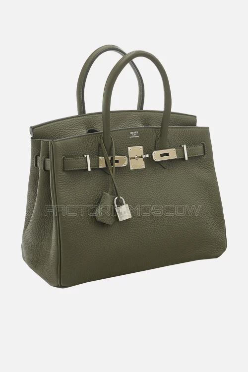 Hermes Birkin 30 Vert Olive Clemence PHW