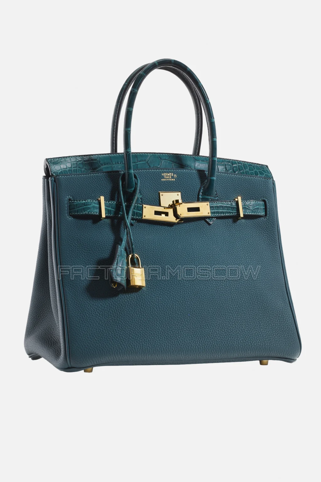 Hermes Birkin Touch 30 Matte Vert Cypres Alligator/Togo GHW
