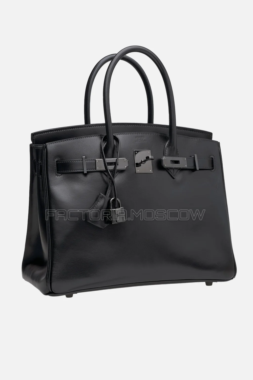 Hermes Birkin 30 Black Calf Box Leather So Black With Black PVD Hardware