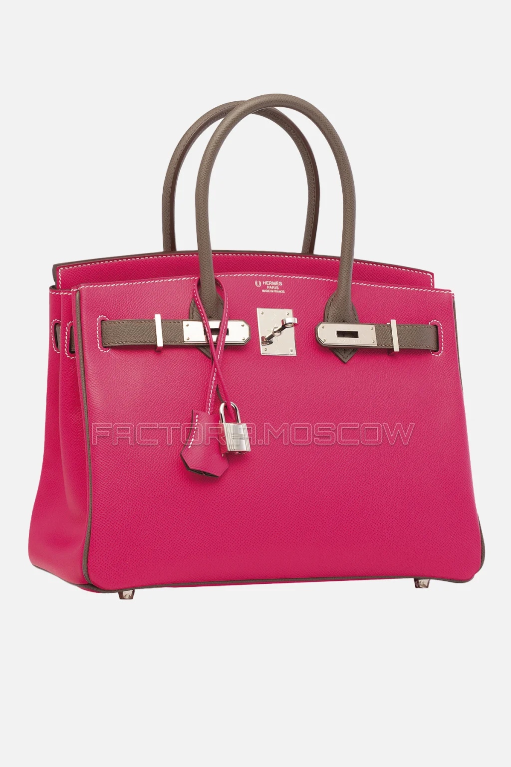 Hermes Birkin 30 Epsom Rose Tyrien/Etain PHW