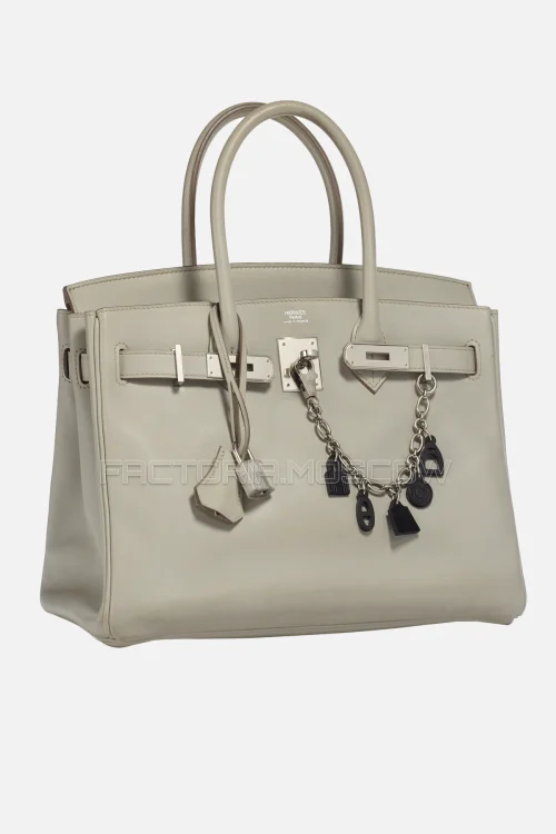 Hermes Birkin 30 Gris Perle Swift PHW