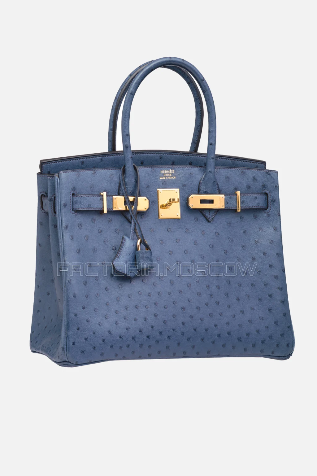 Hermes Birkin 30 Bleu Roi Ostrich GHW