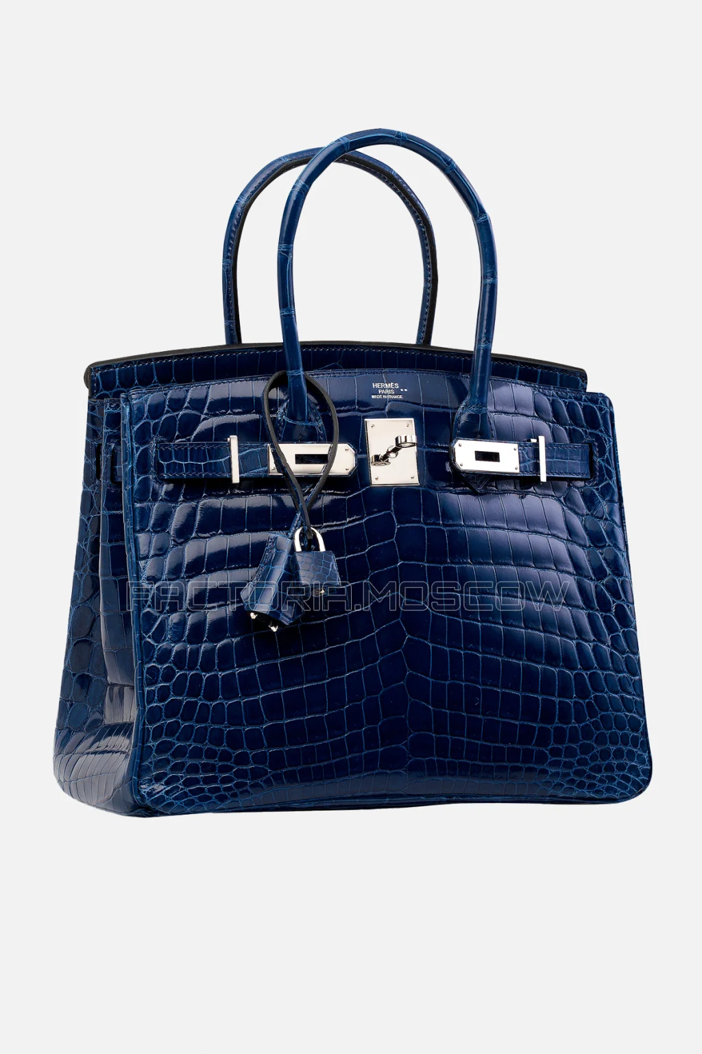 Hermes Birkin 30 Shiny Bleu Saphir Niloticus Crocodile PHW