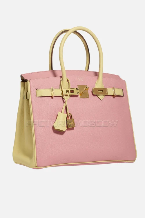 Hermes Birkin 30 Rose Confetti/Jaune Poussin Epsom GHW