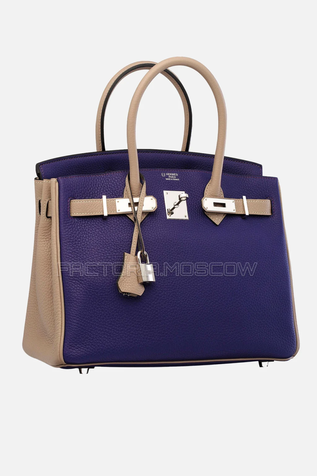 Hermes Birkin 30 Iris/Argile Clemence PHW