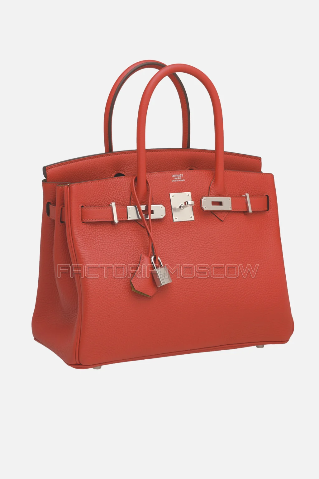 Hermes Birkin 30 Rouge Tomate/Naturel Sable Clemence PHW