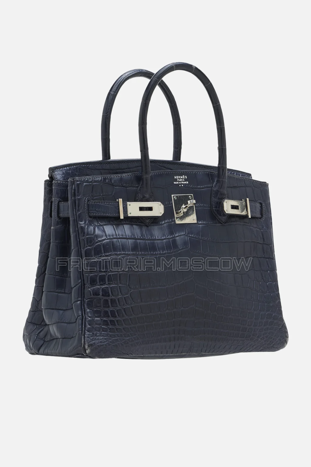 Hermes Birkin 30 Matte Graphite Niloticus Crocodile PHW