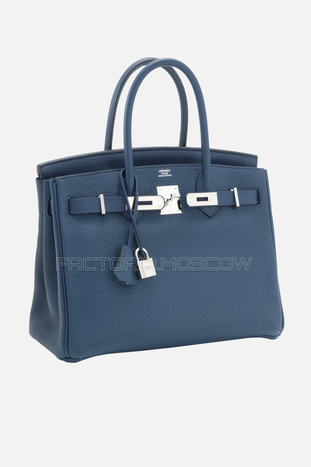 Hermes Birkin 30 Bleu De Malte Clemence PHW