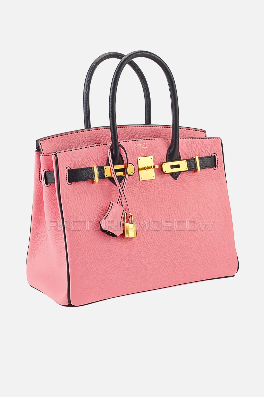 Hermes Birkin 30 Rose Confetti/Black Epsom GHW