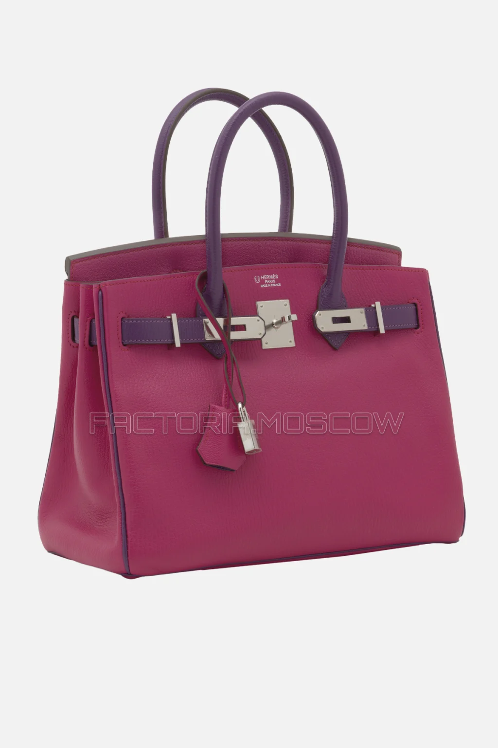 Hermes Birkin 30 Rose Shocking/Violet Chevre PHW