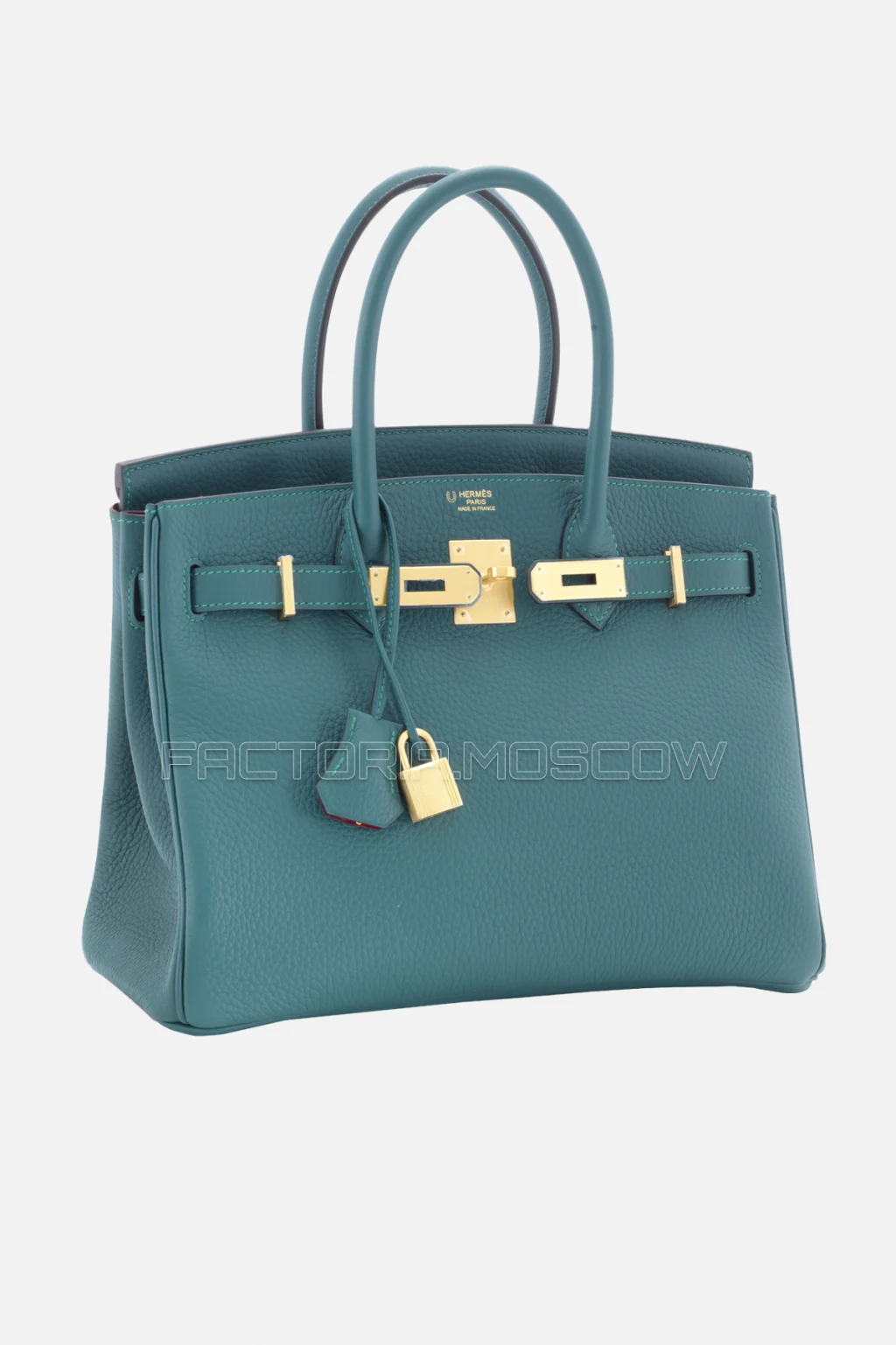 Hermes Birkin 30 Malachite/Rouge Grenat Clemence Brushed GHW