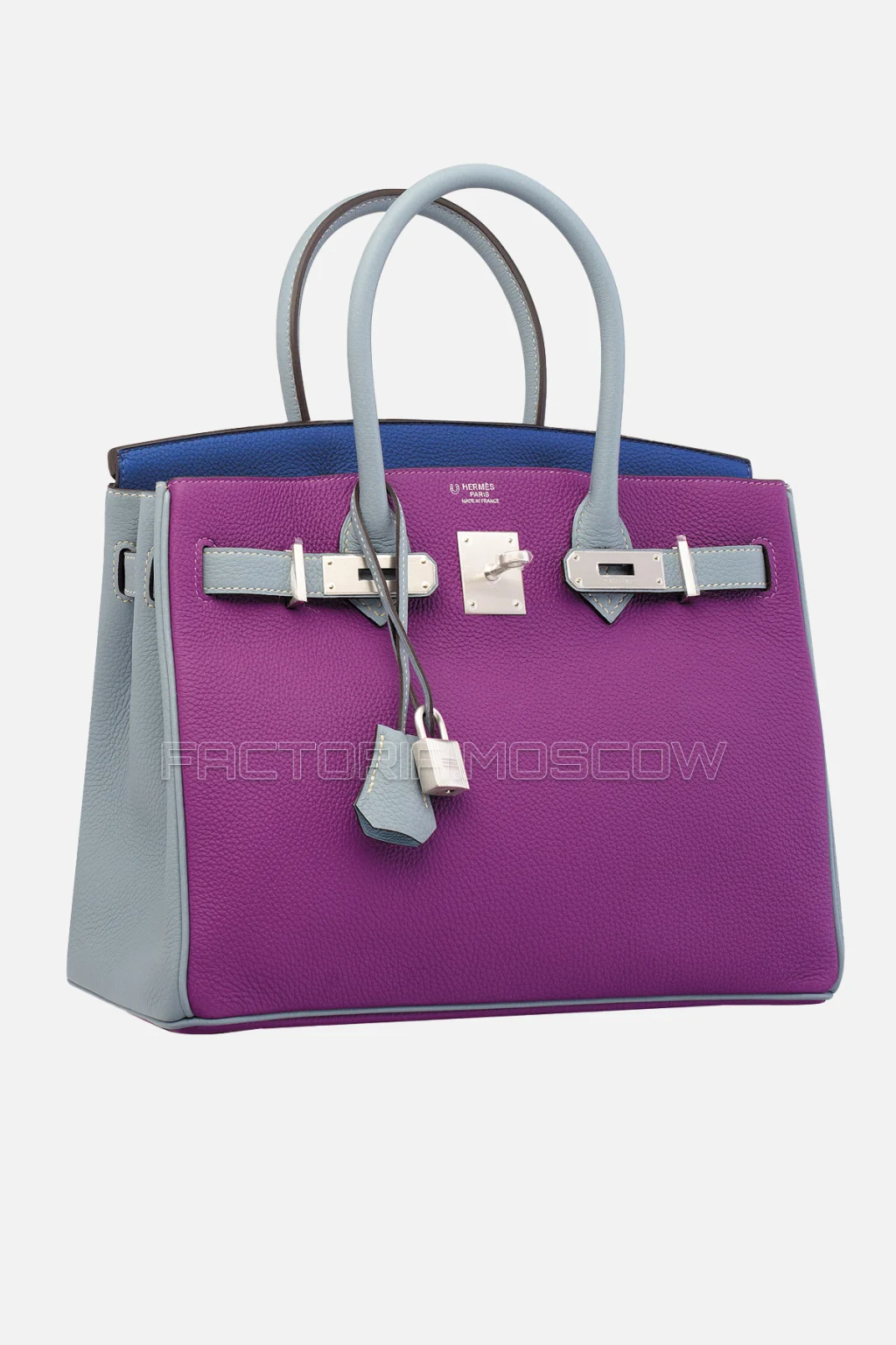 Hermes Birkin 30 Anemone, Bleu Lin, Bleu Électrique Togo Brushed PHW