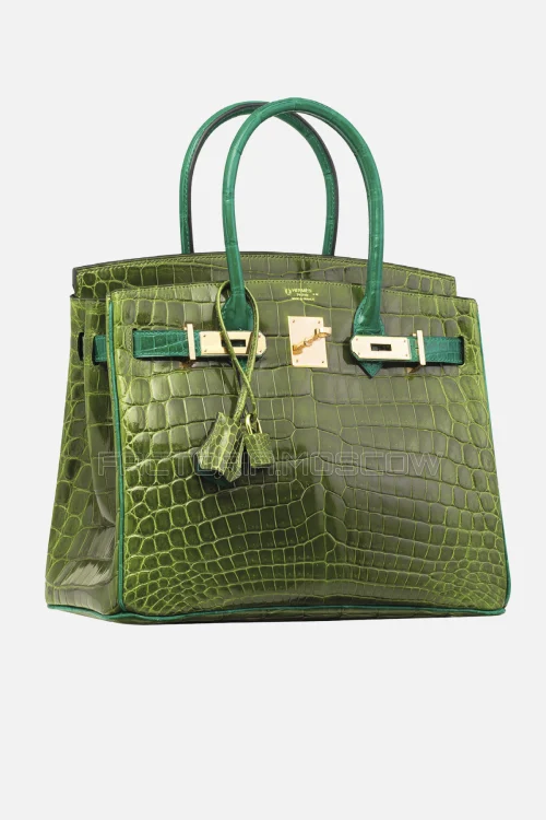Hermes Birkin 30 Vert Veronese/Vert Emeraude Niloticus Crocodile GHW