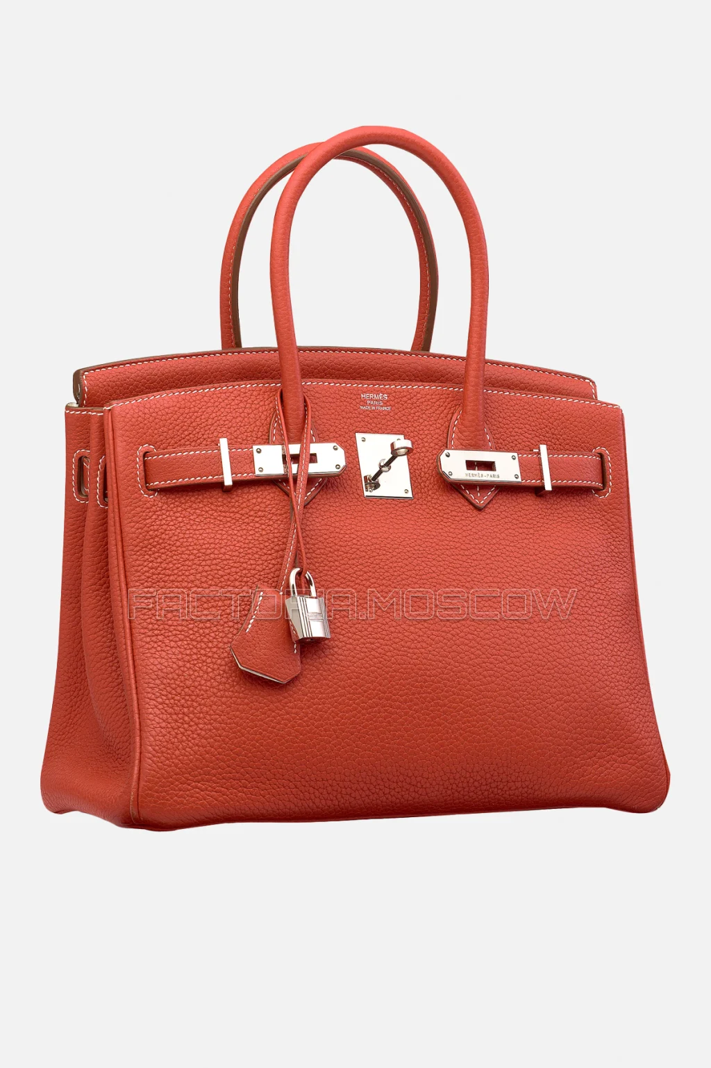 Hermes Birkin 30 Sanguine/White Clemence PHW