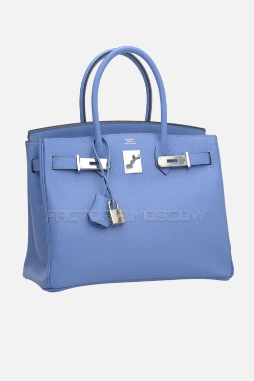 Hermes Birkin 30 Bleu Paradis Epsom PHW