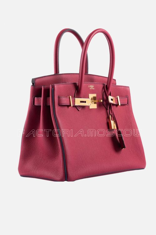 Hermes Birkin 30 HSS Rouge Grenat And Blue Nuit Togo GHW