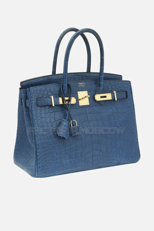 Hermes Birkin 30 Matte Bleu De Malte Alligator GHW