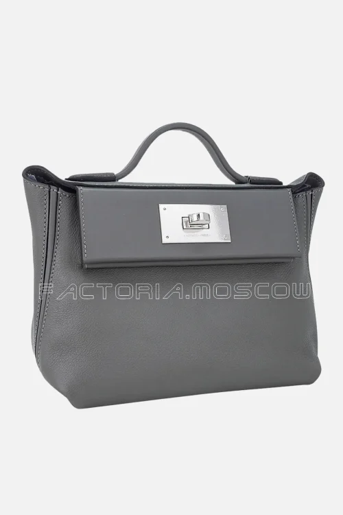Hermes 24/24 21 mini Bag Evercolor/Swift Gris Meyer PHW