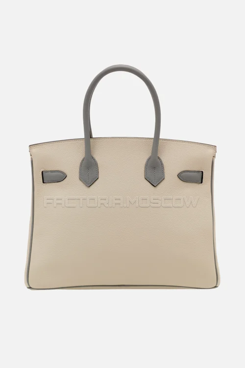 Hermes Birkin 30 Togo Craie/Gris Perle PHW