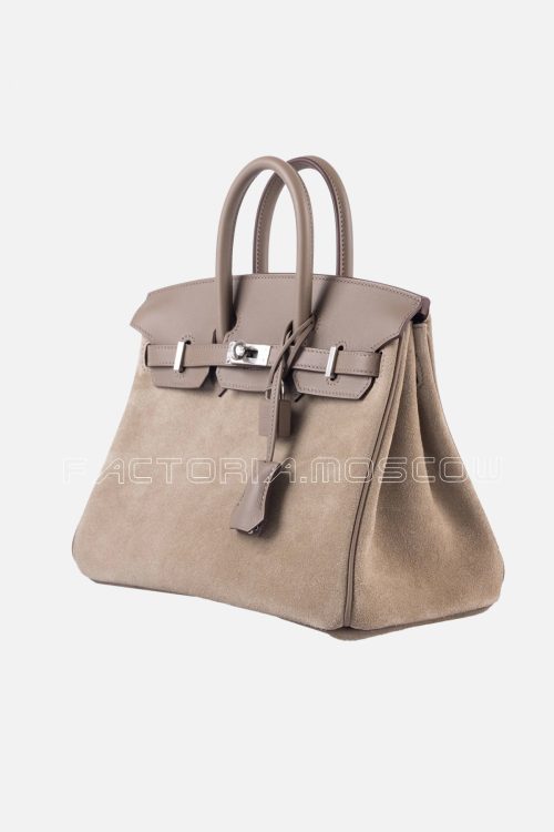 Hermes Birkin 25 Grizzly/Swift Etoupe PHW