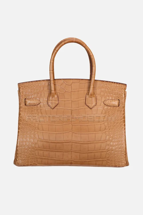 Hermes Birkin 30 Matte Alligator Gold PHW