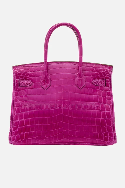 Hermes Birkin 30 Shiny Rose Scheherazade Niloticus Crocodile Phw