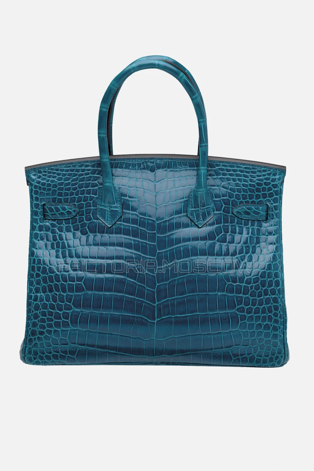 Hermes Birkin 30 Shiny Bleu Izmir Porosus Crocodile PHW