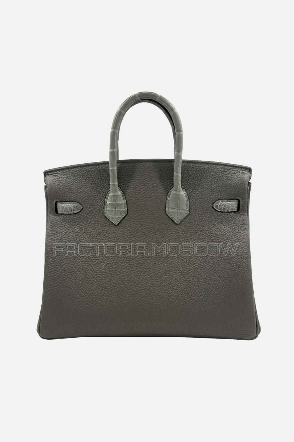 Hermès Birkin Touch 25 Gris Meyer Togo And Gris Ciment Matte Alligator PHW
