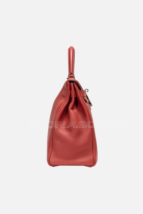 Hermès Kelly Retourné 35 Clémence Colour Rouge Vénitien PHW