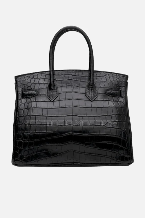 Hermes Birkin 30 Matte Black Niloticus Crocodile PHW