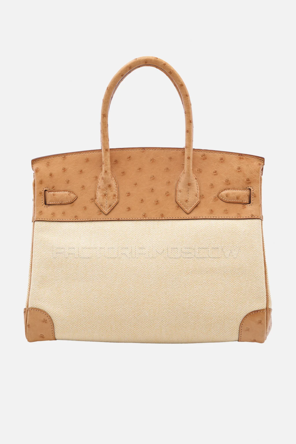 Hermes Birkin 30 Sable Ostrich/Toile H PHW