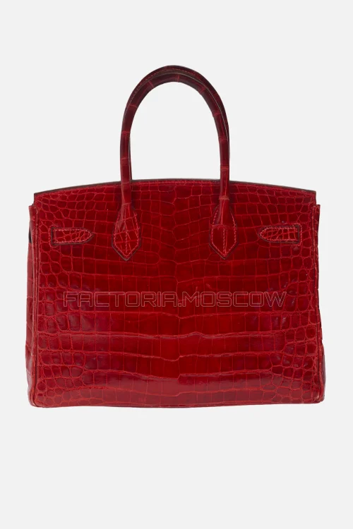 Hermes Birkin 30 Shiny Braise Niloticus Crocodile GHW