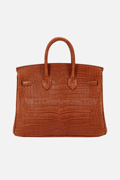 Hermès Birkin 25 Gold Matte Porosus Crocodile GHW