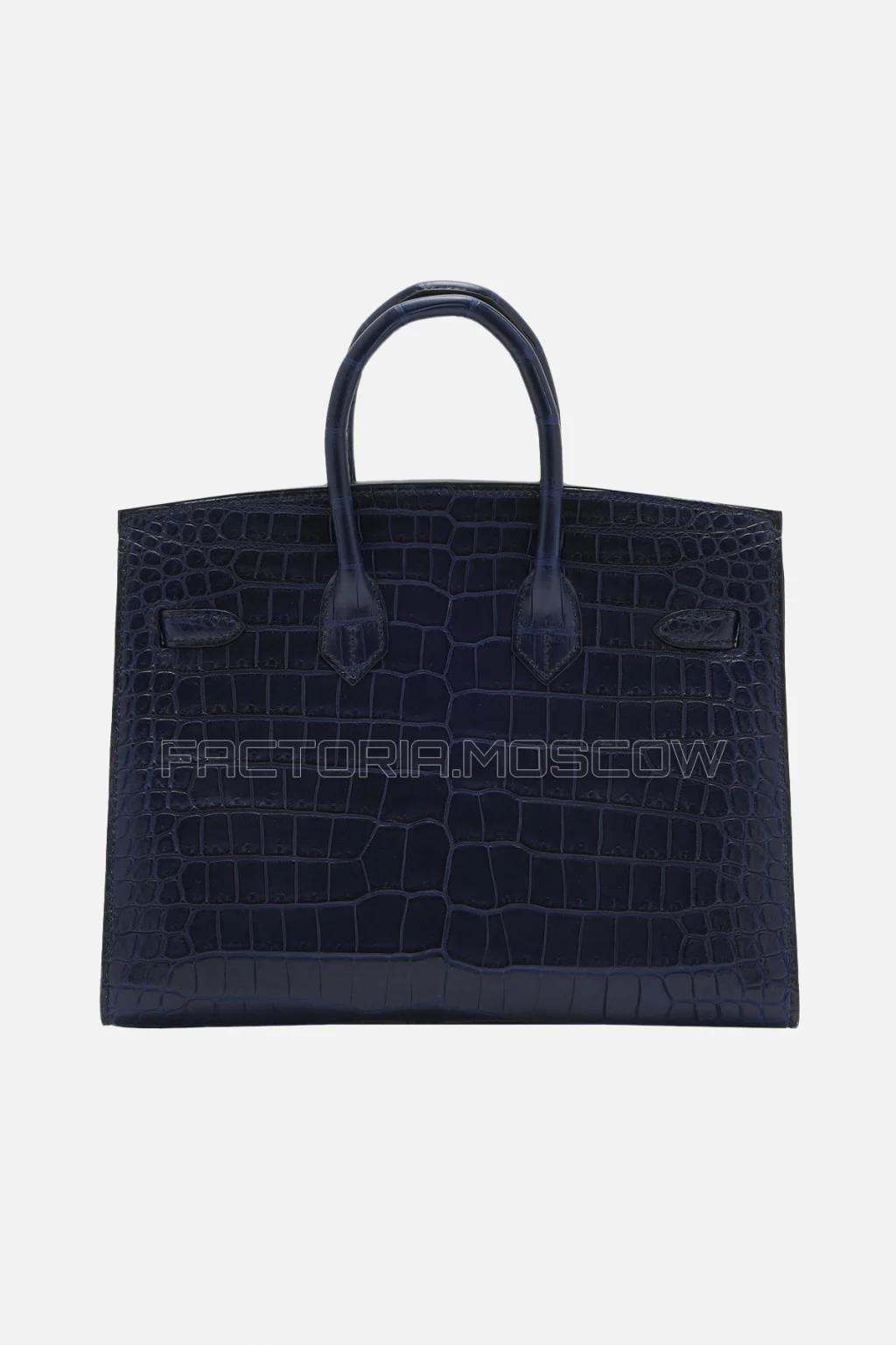 Hermes Birkin Sellier 25 Porosus Crocodile Blue Marine PHW