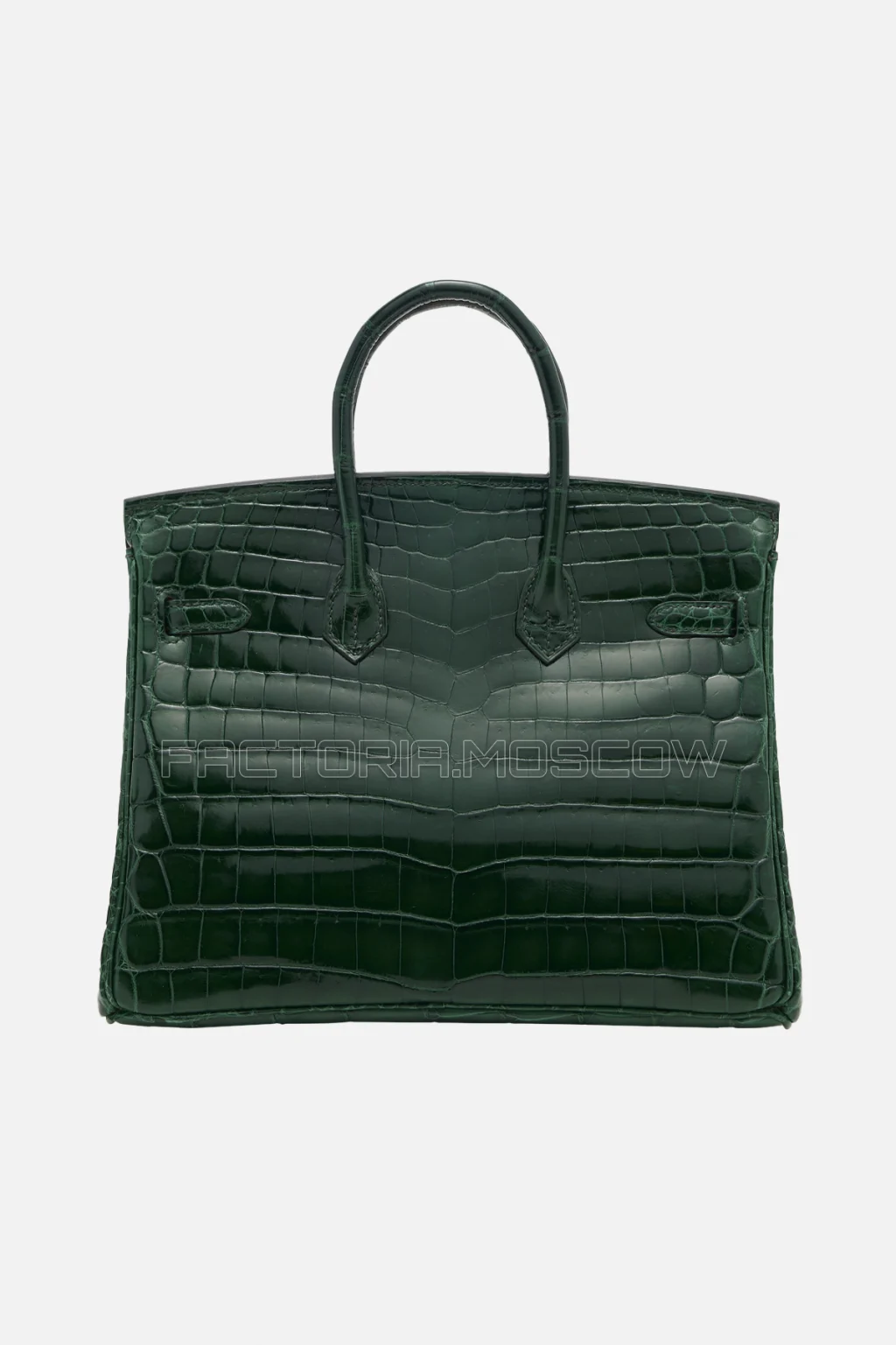 Hermes Birkin 25 Shiny Vert Fonce Niloticus Crocodile PHW