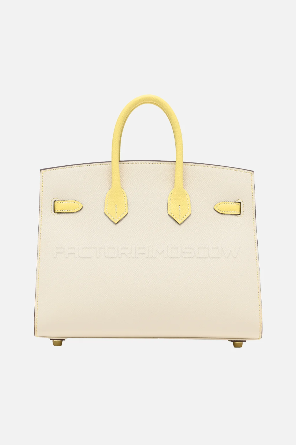 Hermes Birkin Sellier 25 Epsom Craie/Jaune Poussin GHW