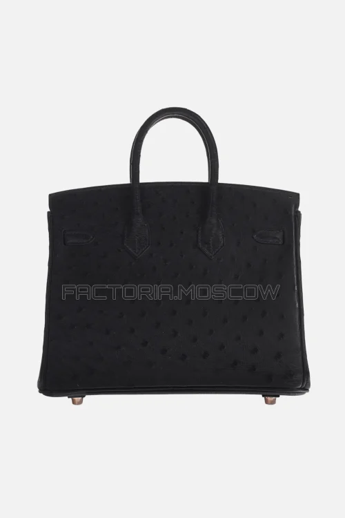 Hermes Birkin 25 Black Ostrich GHW