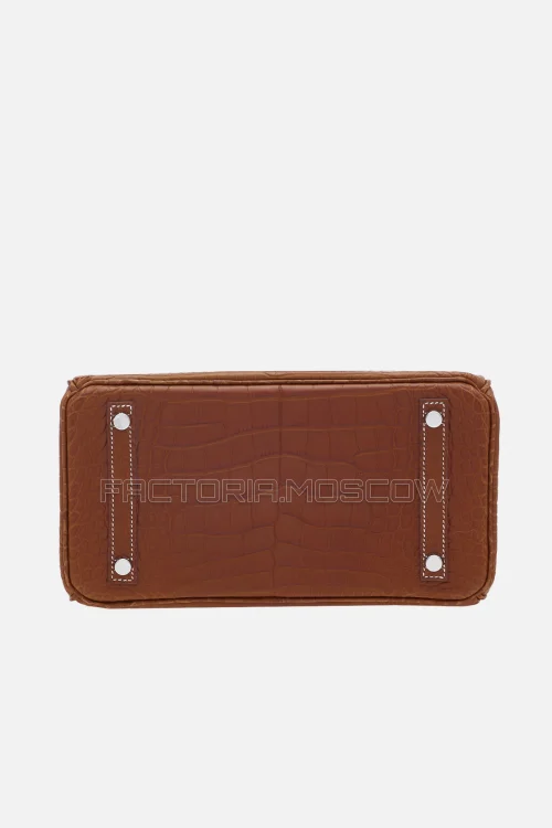Hermes Birkin 25 Matte Fauve Barenia Alligator PHW