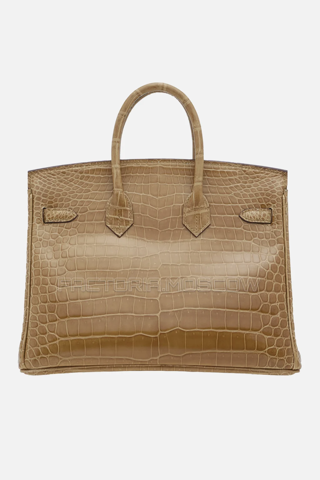 Hermes Birkin 25 Shiny Beige Sable Porosus Crocodile GHW