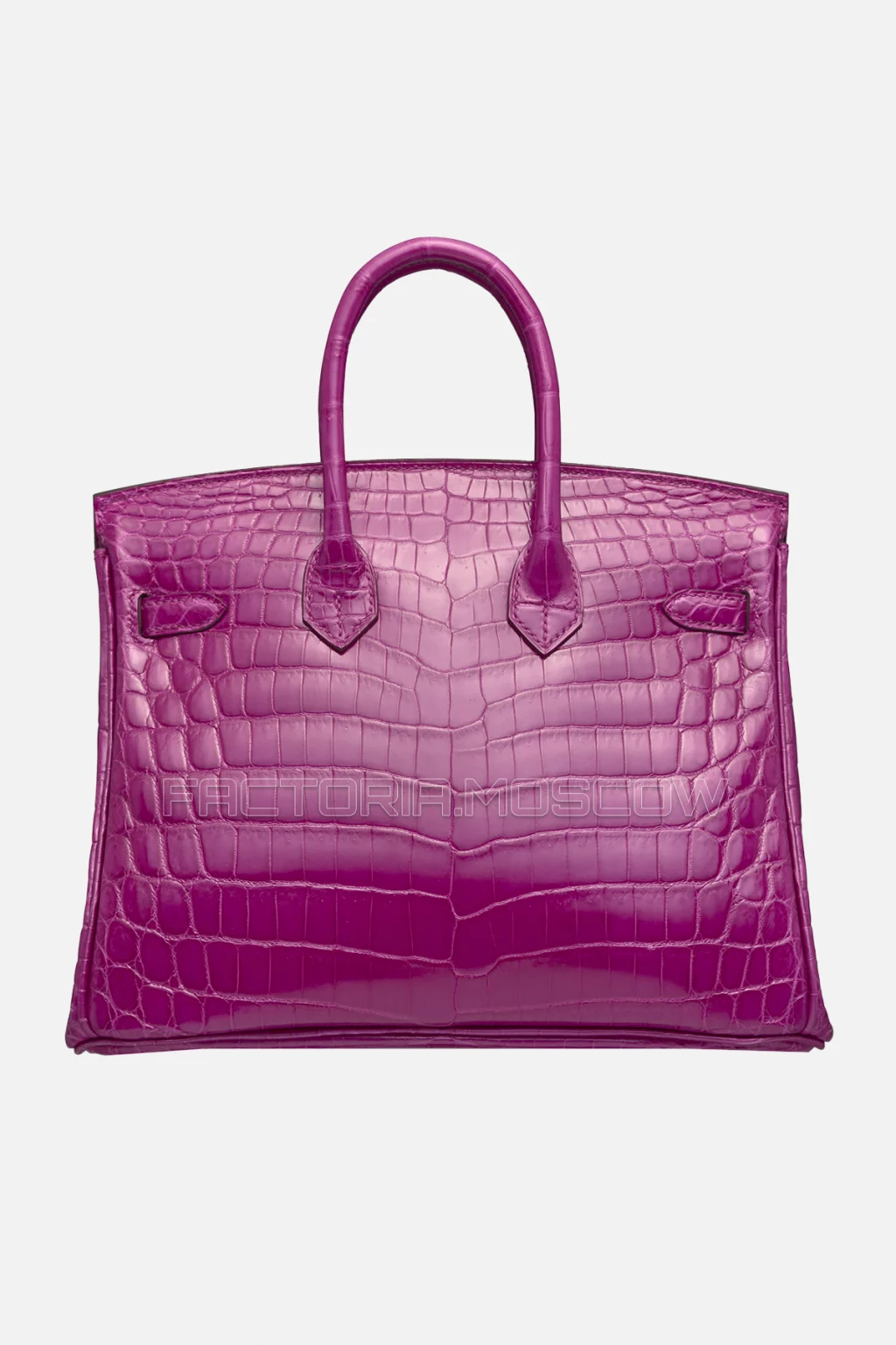 Hermes Birkin 25 Shiny Rose Pourpre Niloticus Crocodile PHW