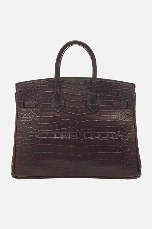 Hermes Birkin 25 Matte Rouge Sellier Porosus Crocodile GHW