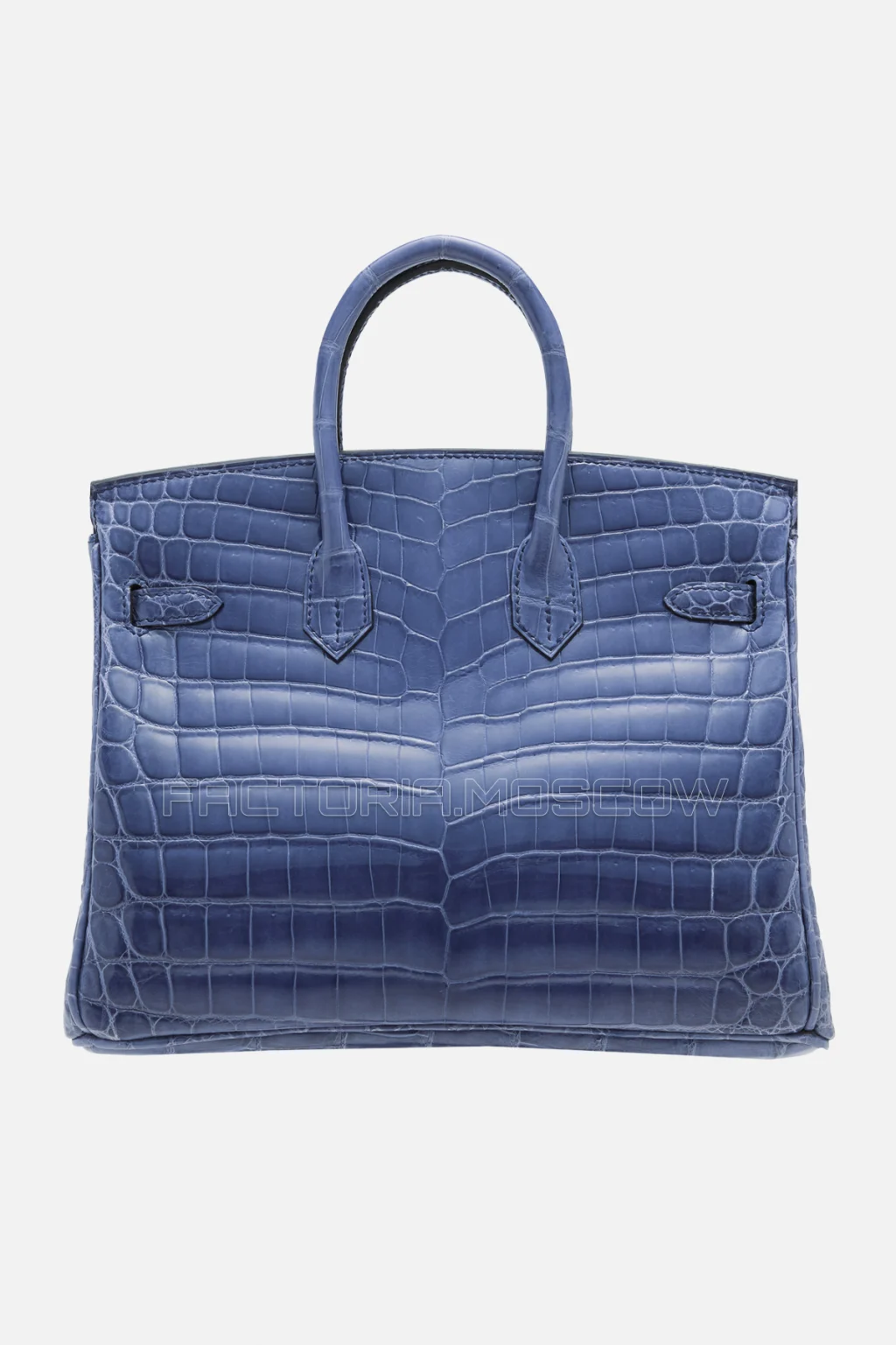 Hermes Birkin 25 Shiny Bleu Brighton Niloticus Crocodile PHW