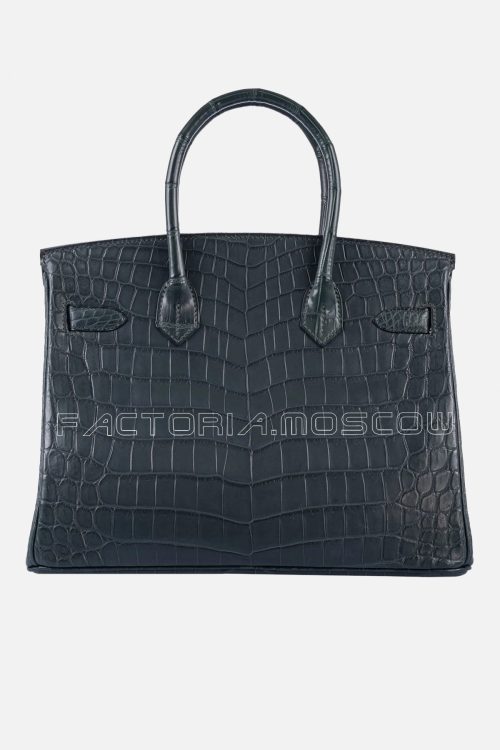 Hermes Birkin 30 Shiny Vert Fonce Niloticus Crocodile GHW