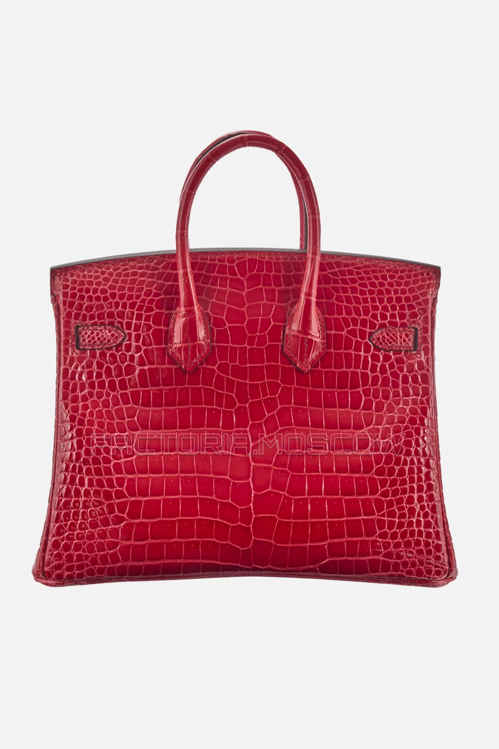 Hermes Birkin 25 Shiny Rouge De Coeur Porosus Crocodile GHW