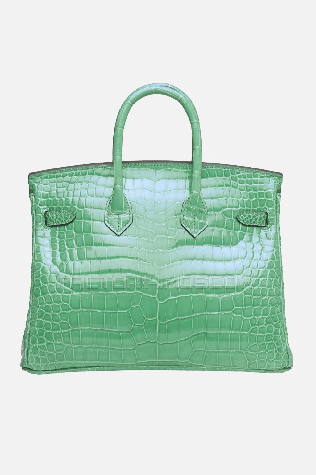 Hermes Birkin 25 Shiny Vert Jade Porosus Crocodile GHW