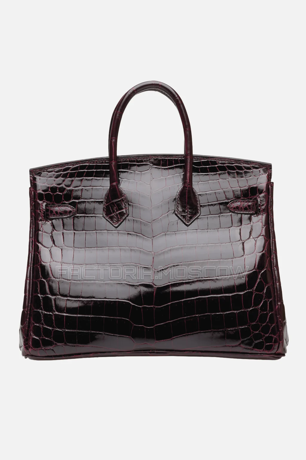Hermes Birkin 25 Shiny Bordeaux Niloticus Crocodile GHW