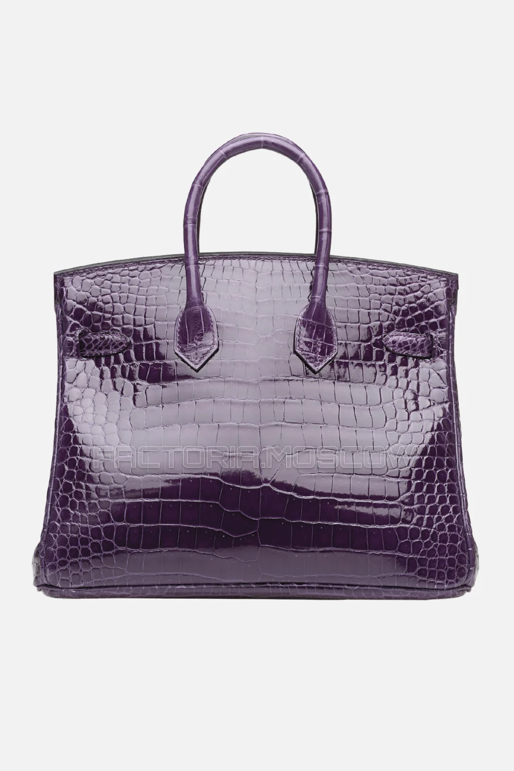 Hermes Birkin 25 Shiny Cassis Porosus Crocodile GHW
