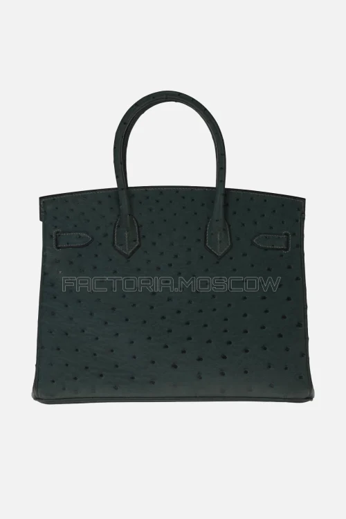 Hermes Birkin 30 Vert Fonce Ostrich PHW