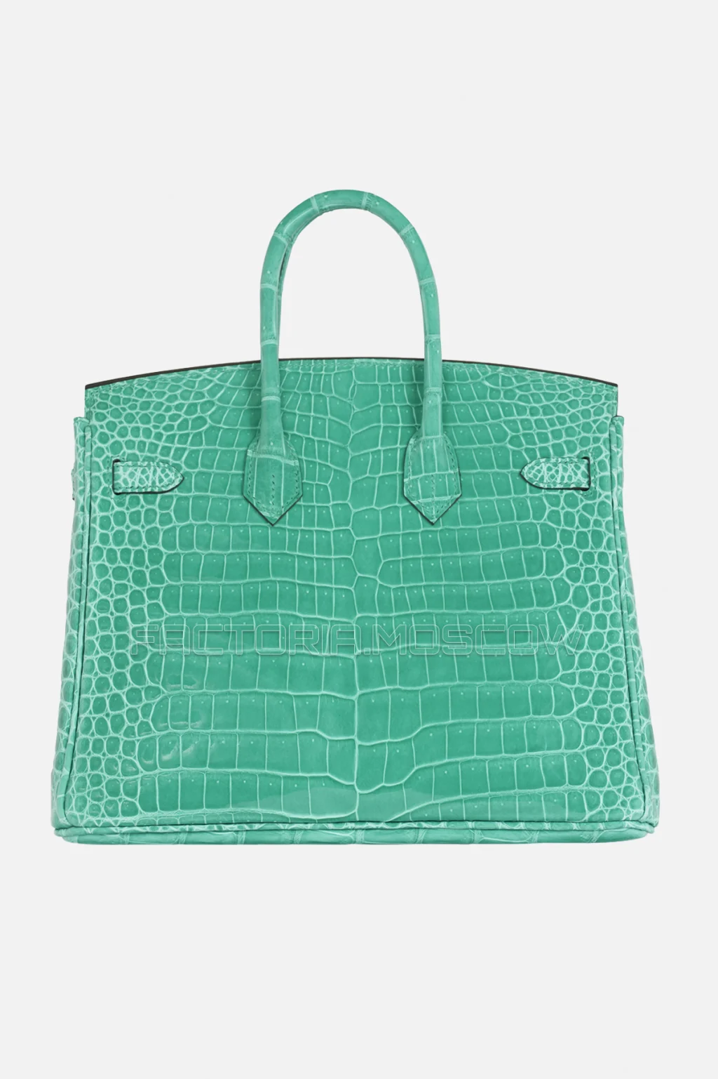 Hermes Birkin 25 Shiny Vert Jade Porosus Crocodile PHW